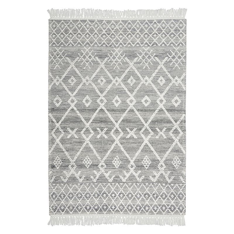 Nicole Curtis Series 3 Diamond Motifs Indoor Area Rug, Grey, 2X8 Ft