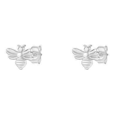 PRIMROSE Sterling Silver Bee Stud Earrings