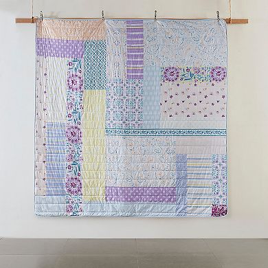 Intelligent Design Joanna Patchwork Printed Cotton Quilt Set With Shams