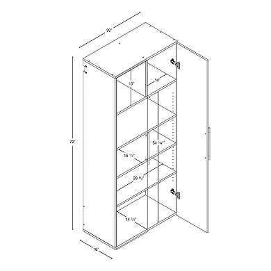 Prepac HangUps 30-in. Large Storage Wall Cabinet