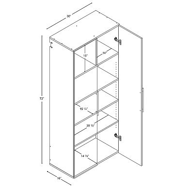 Prepac HangUps 30-in. Large Storage Wall Cabinet