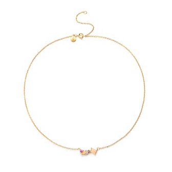 Power of Color Rose Quartz & Cubic Zirconia Cluster Necklace