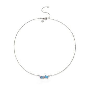 Power of Color Blue Quartz & Cubic Zirconia Cluster Necklace