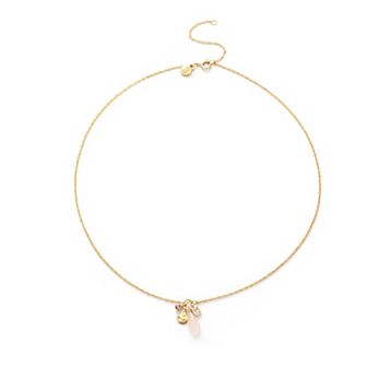 Power of Color Rose Quartz & Cubic Zirconia Charm Necklace