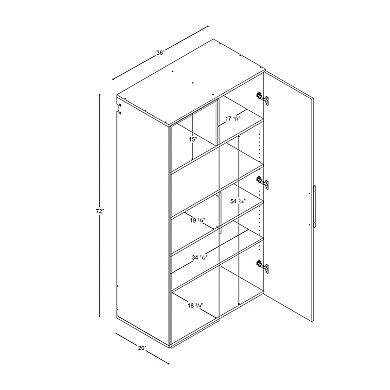 Prepac HangUps 36-in. Large Storage Wall Cabinet