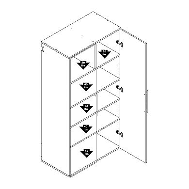 Prepac HangUps 36-in. Large Storage Wall Cabinet