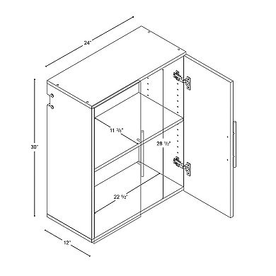 Prepac HangUps 24-in. Upper Storage Wall Cabinet