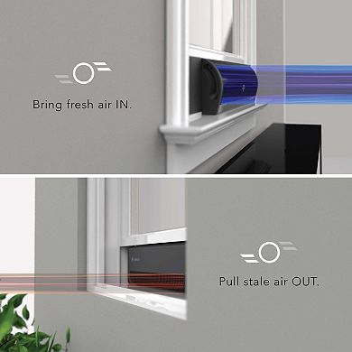 Vornado TRANSOM AE Window Fan with Reversible Exhaust Mode - Alexa Enabled