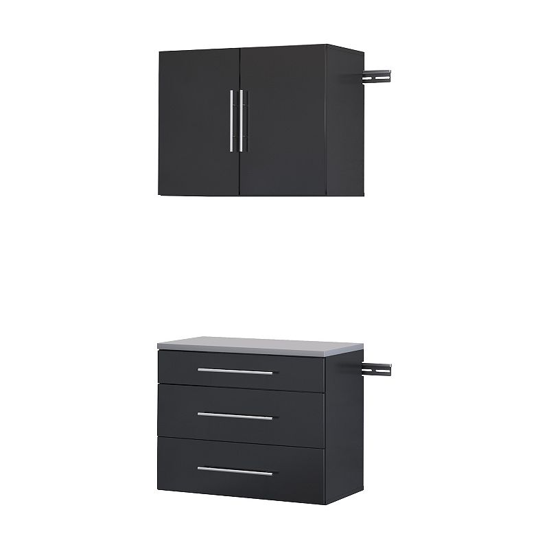 Prepac HangUps 30-in. A Storage Wall Cabinet 2-piece Set, Black