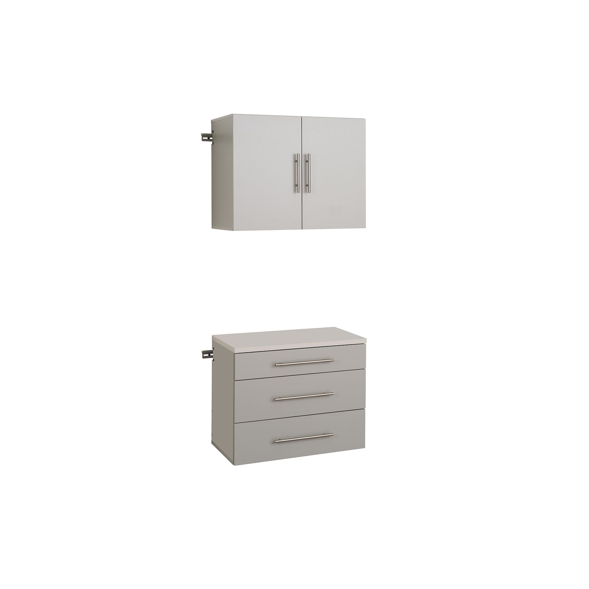 Prepac HangUps 30-in. A Storage Wall Cabinet 2-piece Set, Gray