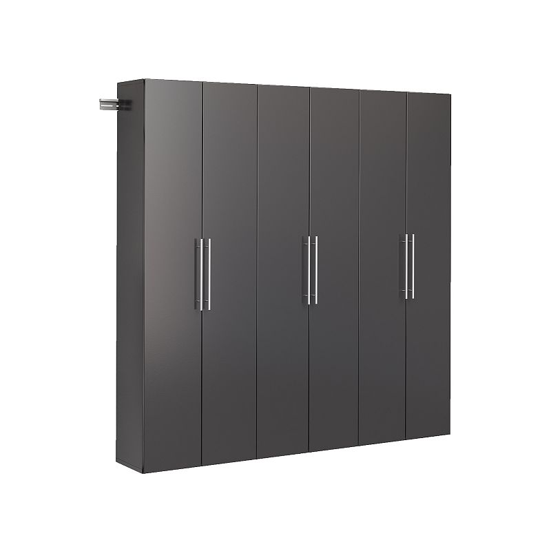Prepac HangUps 72-in. C Storage Wall Cabinet 3-piece Set, Black