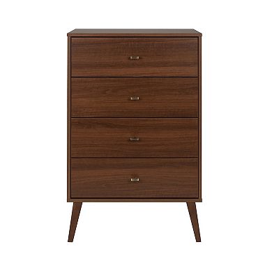 Prepac Milo Mid-Century Modern 4-Drawer Dresser