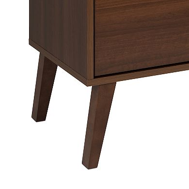 Prepac Milo Mid-Century Modern 2-Drawer Nightstand Table
