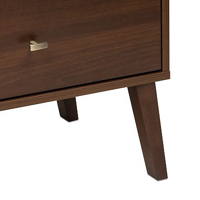 Prepac Milo Mid-Century Modern 2-Drawer Nightstand Table