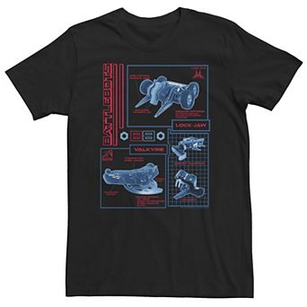 Big & Tall BattleBots Schematics Collage Tee