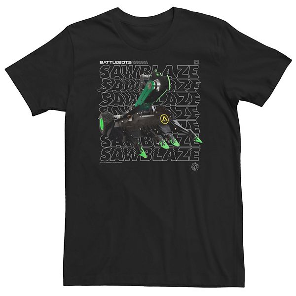 Big & Tall BattleBots Sawblaze Portrait Overlay Tee