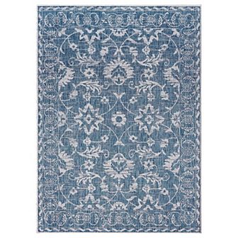 Nicole Miller New York Patio Country Ayala Botanical Floral Indoor Outdoor Area Rug
