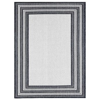 Nicole Miller New York Patio Country Layla Modern Border Indoor Outdoor Area Rug