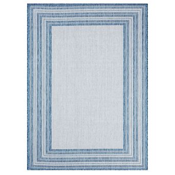 Nicole Miller New York Patio Country Layla Modern Border Indoor Outdoor Area Rug