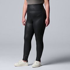 Women's Simply Vera Vera Wang Mid Rise Pintuck Ponte Skinny Pants, Size:  Large, Black - Yahoo Shopping
