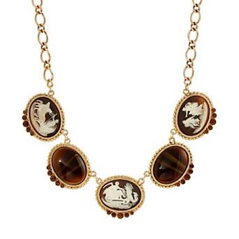 1928 Oval Cameo Collar Necklace