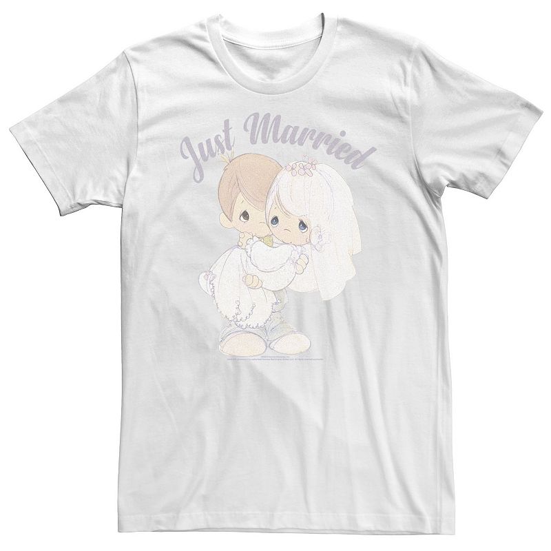 Big & Tall Precious Moments Just Married Portrait Tee, Men's, Size: 3XL, White Show your love of collectable figurines with this men's Precious Moments tee. Show your love of collectable figurines with this men's Precious Moments tee. Crewneck Short sleevesFABRIC & CARE Cotton, polyester Machine wash Imported Size: 3XL. Color: White. Gender: male. Age Group: adult. Pattern: Graphic. Material: Cotton Blend.