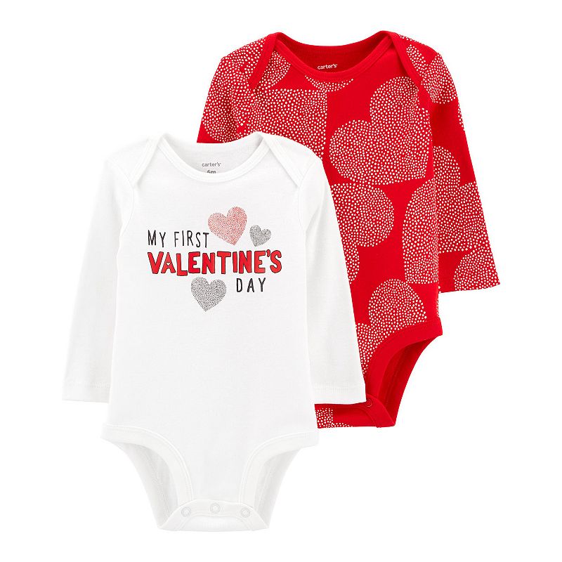 79001401 Baby Carters Babys First Valentines Day Bodysuits, sku 79001401