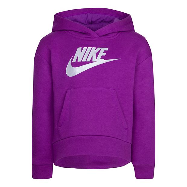 Nike Sportswear Women's Club Fleece Funnel-Neck Glitter Pullover