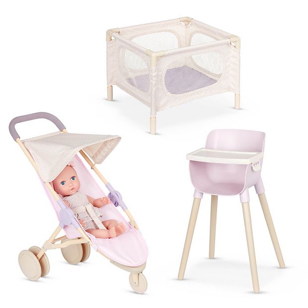 Babi by Battat 14 Inch Baby Doll with 3 Piece Accessories Playset