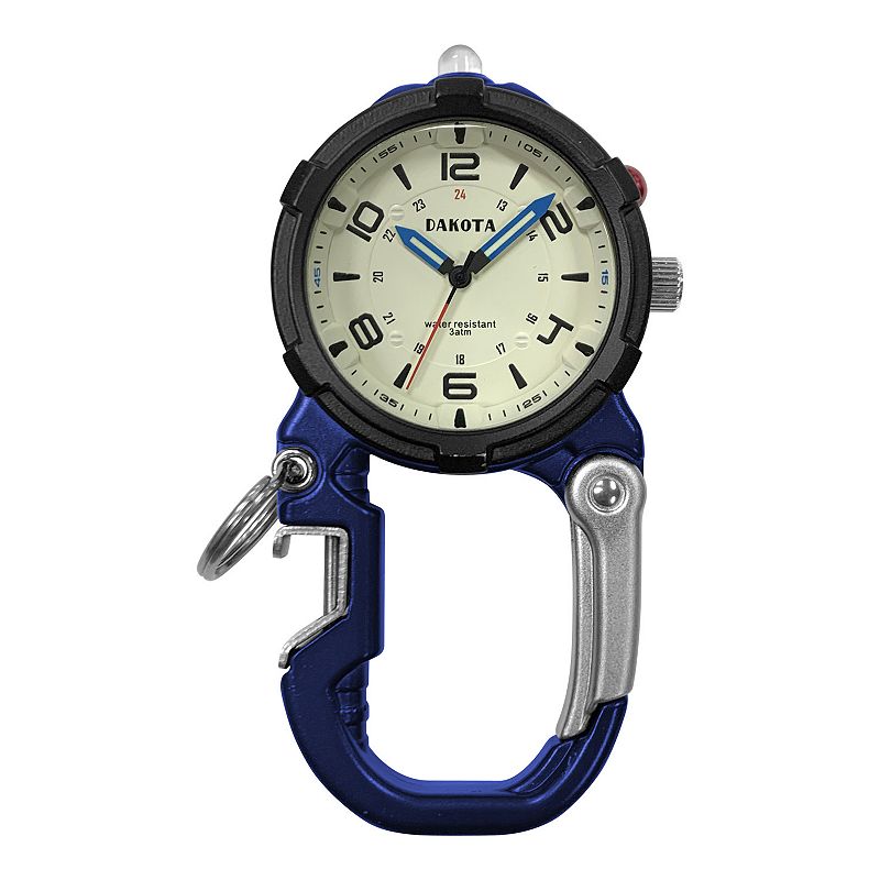 Dakota Blue Mini Clip Microlight Carabiner Clip Watch with Bottle Opener, M