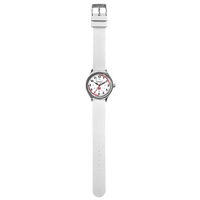 Dakota Women's Midsize White Silicone Band Nurse Watch