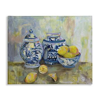 Stupell Home Decor Lemons Pottery Canvas Wall Art
