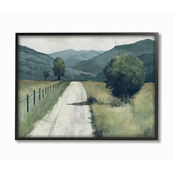 Stupell Home Decor Farmland Fields Landscape Framed Wall Art