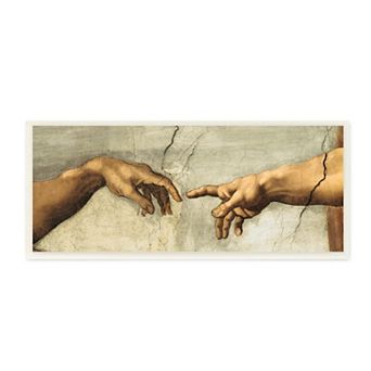 Stupell Home Decor Adam Hands of Creation Framed Wall Art