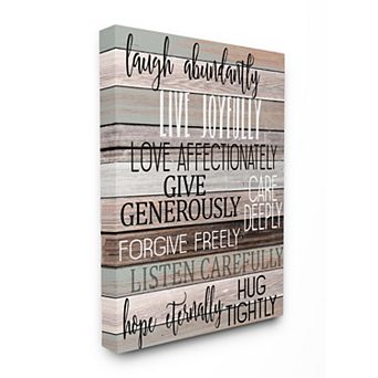 Stupell Home Decor Live Joyfully Canvas Wall Art