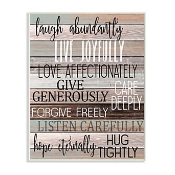 Stupell Home Decor Live Joyfully Plaque Wall Art