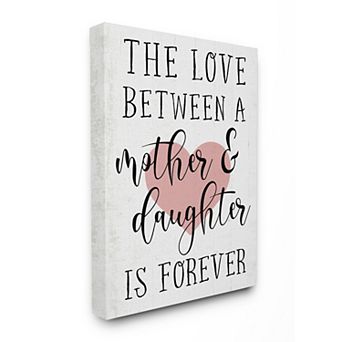 Stupell Home Decor Mother Daughter Heart Canvas Wall Art