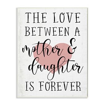 Stupell Home Decor Love Mother Daughter Plaque Wall Art