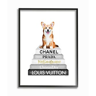 Stupell Home Decor Smiling Corgi Puppy Framed Wall Art