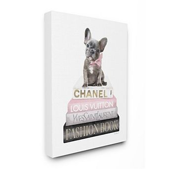 Stupell Home Decor Dashing French Bulldog Fashion Canvas Wall Art