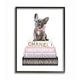 Stupell Home Decor Dashing French Bulldog Fashion Framed Wall Art