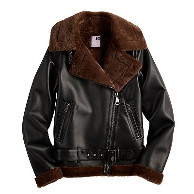Faux Leather Bomber Jacket Kohl's Leather Jacket Juniors