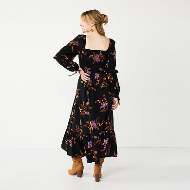 Juniors' SO® Floral Tiered Midi Dress