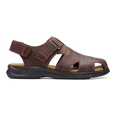 Clarks® Hapsford Cove Men's Leather Fisherman Sandals