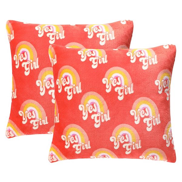 The Big One® 2Pack Girl Print Plush Pillows
