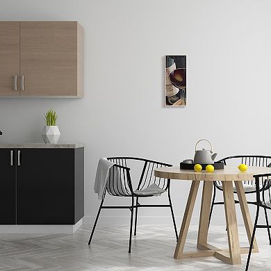 Stupell Home Decor Bordeaux Wine Glass Red Bottle Hyper Realistic Painting Wall Art