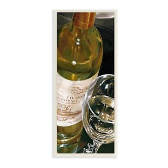 Stupell Home Decor White Wine Bottle & Glass Wall Art