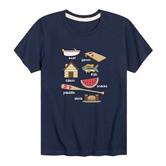Boys 8-20 Lake Life Icons Graphic Tee