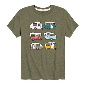 Boys 8-20 Camper Grid Graphic Tee