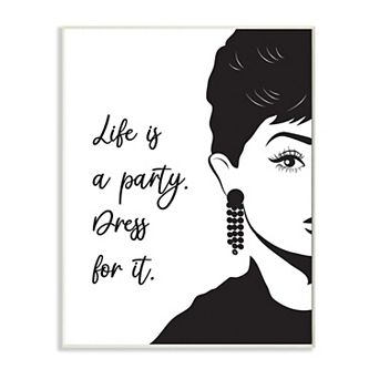 Stupell Home Decor Life's A Party Aubrey Portrait Wall Art
